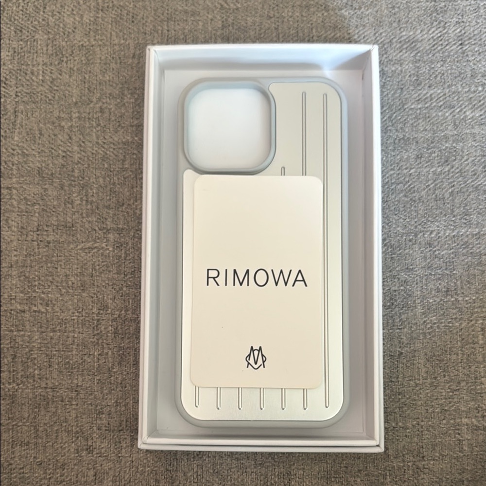 COPY - RIMOWA Silver Luxury Phone Case IPhone 16 Pro Max NEW